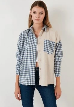 LELA Camisa - Navy Blue, Mujer