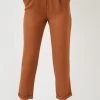 LELA HIGH WAIST TROUSERS - Pantalones - Camel, Mujer