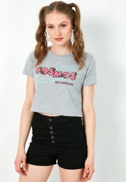 LELA Camiseta Estampada - Grey Melange , Mujer