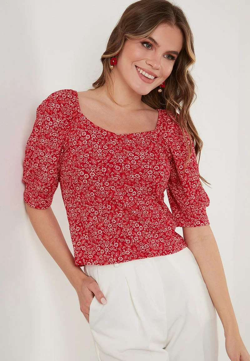 LELA Blusa - Red, Mujer 4 LELA Blusa - Red, Mujer - Imagen 4