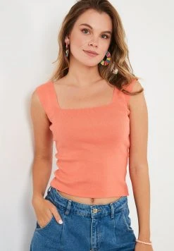 LELA Top - Light Orange , Mujer