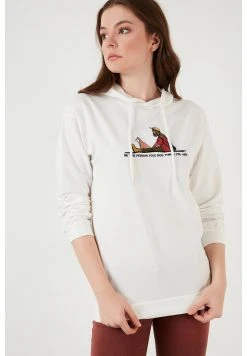 LELA Jersey Con Capucha - Ecru, Mujer
