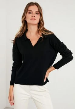 LELA NECK - Jersey De Punto - Black , Mujer -LELA Ventas 2024 cb8694b9540d45b7888ee2454a873848