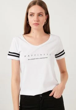 LELA Camiseta Estampada - White , Mujer