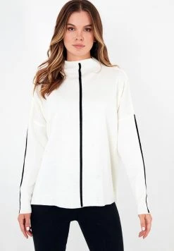 LELA Jersey De Punto - Beige, Black , Mujer