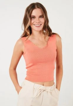 LELA Top - Light Orange , Mujer
