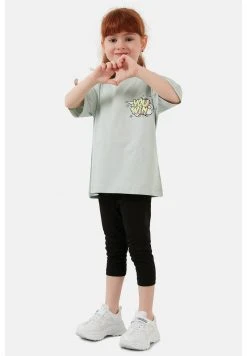 LELA REGULAR FIT T-SHIRT AND LEGGINGS - Leggings - Green , Niños