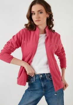 LELA HIGH COLLAR ZIPPER - Forro Polar - Pink , Mujer -LELA Ventas 2024 e0c8a19c990f468eaebf0ae121275944