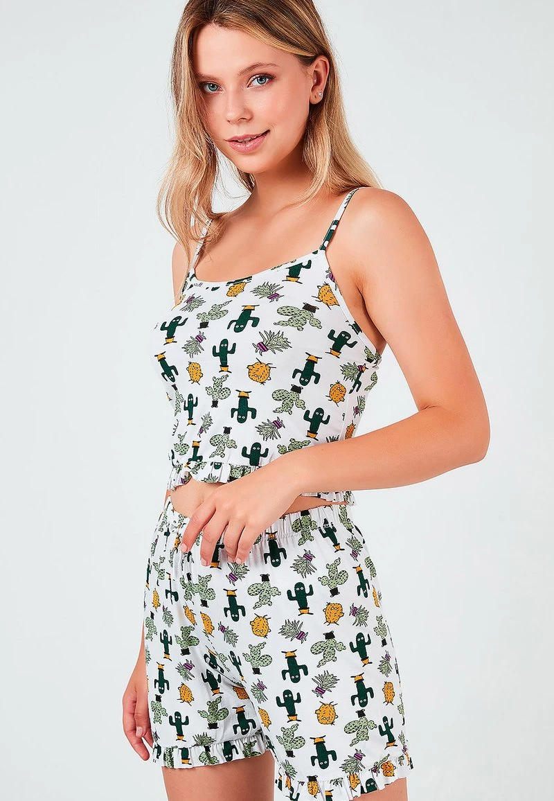 LELA Pijama - Ecru-green , Mujer 1 LELA Pijama - Ecru-green , Mujer