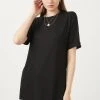 LELA OVERSIZE CREW NECK SLIT DETAILED - Blusa - Black , Mujer