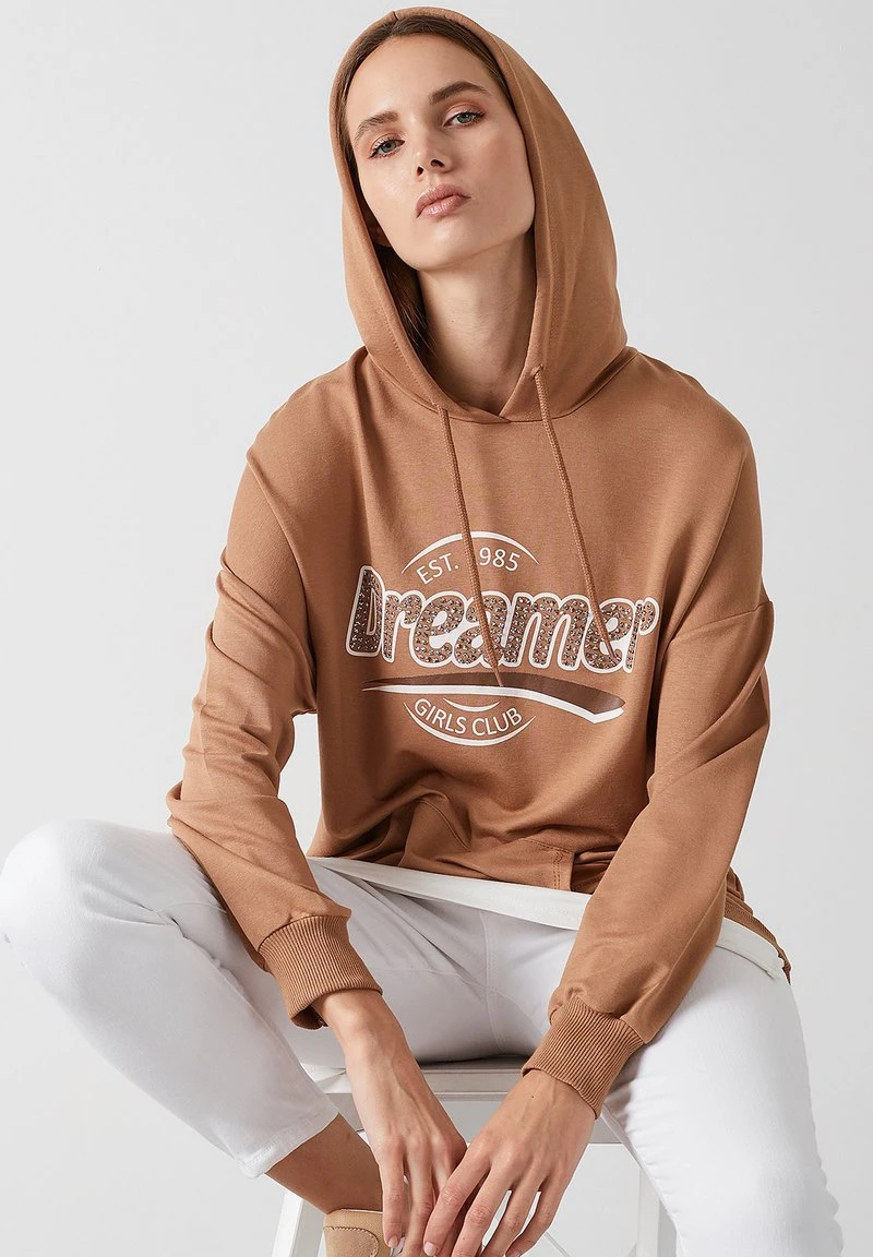 LELA Jersey Con Capucha - Light Brown , Mujer 4 LELA Jersey Con Capucha - Light Brown , Mujer - Imagen 4