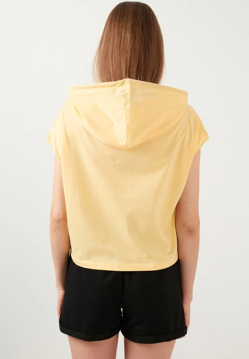 LELA Jersey Con Capucha - Yellow, Mujer 2 LELA Jersey Con Capucha - Yellow, Mujer - Imagen 2