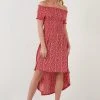 LELA Vestido Informal - Red , Mujer