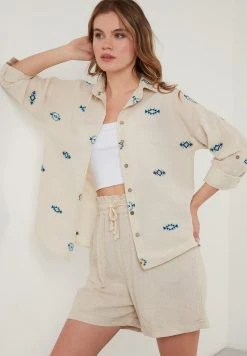 LELA REGULAR FIT - Camisa - Stone Colored, Mujer