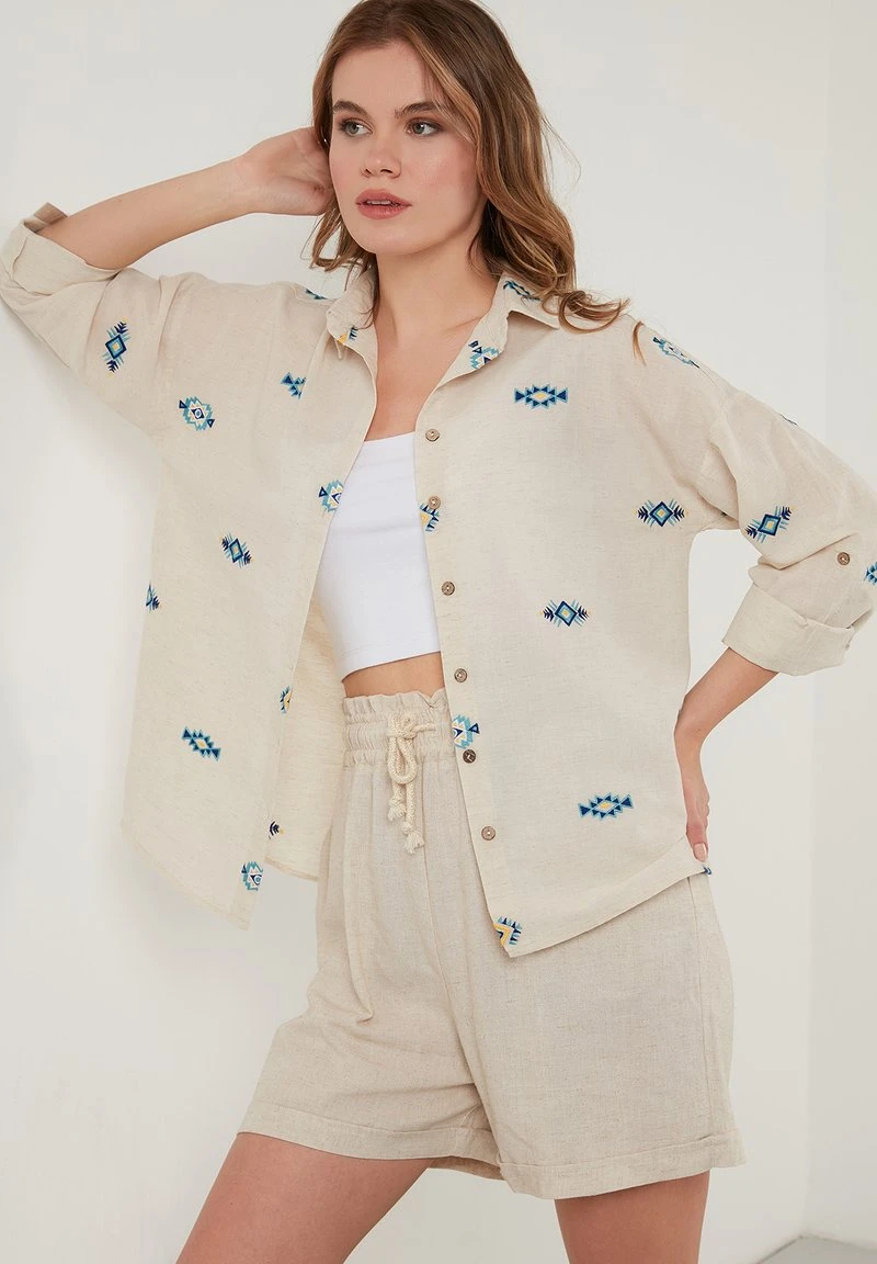 LELA REGULAR FIT - Camisa - Stone Colored, Mujer 1 LELA REGULAR FIT - Camisa - Stone Colored, Mujer