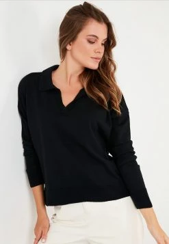 LELA NECK - Jersey De Punto - Black , Mujer -LELA Ventas 2024 f533f16ab97144cd85014a985dc33be8