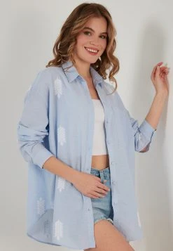 LELA REGULAR FIT - Camisa - Blue , Mujer -LELA Ventas 2024 f60de9b914bb4692a92c179878911c6a