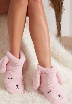 LELA RABBIT - Pantuflas - Powder Pink , Mujer