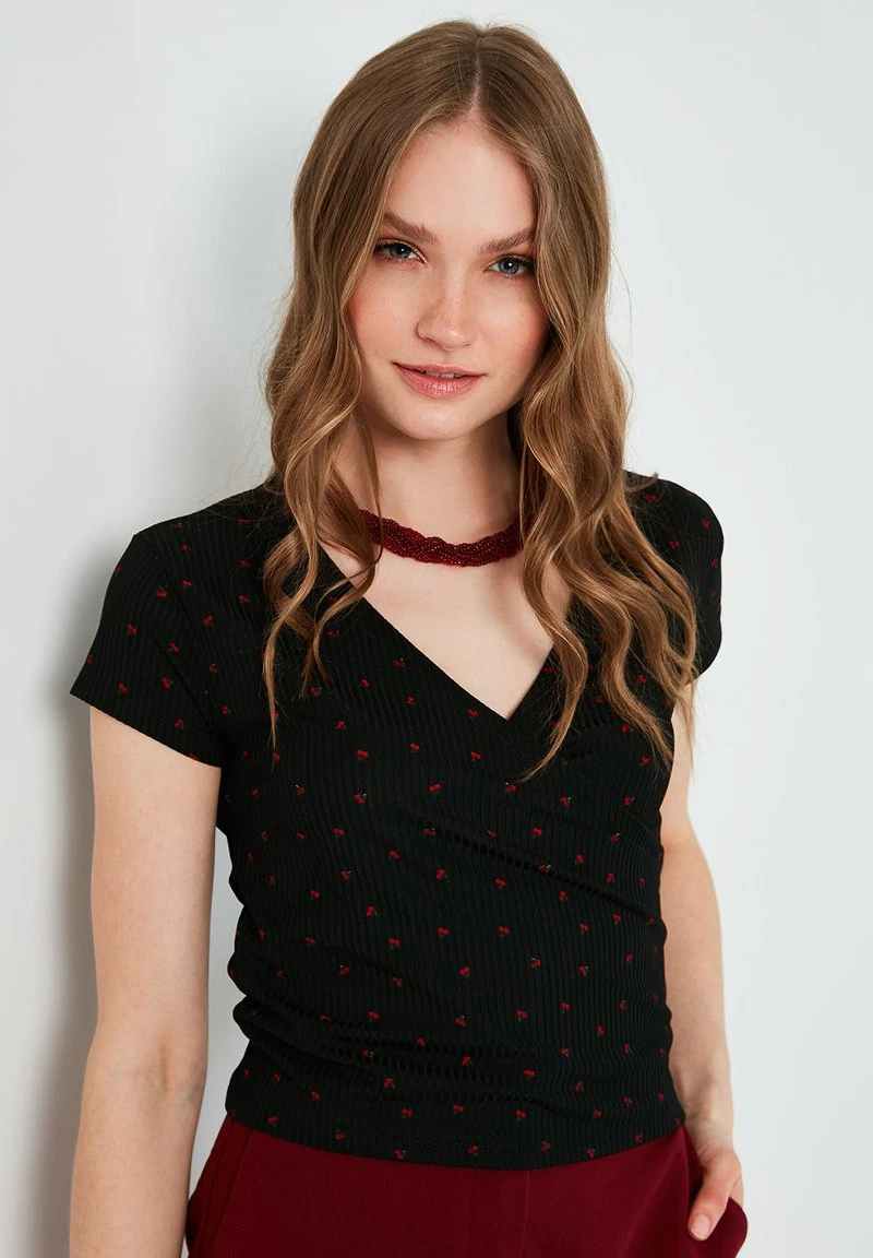 LELA PRINT - Blusa - black red LELA PRINT - Blusa - Black Red, Mujer -LELA Ventas 2024 f7878deeb53a43edb305ceb727a92787