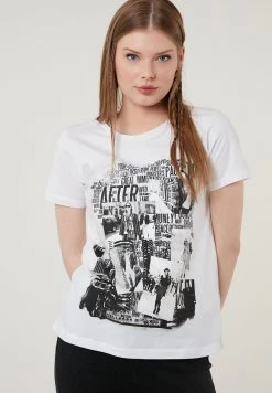 LELA Camiseta Estampada - White , Mujer