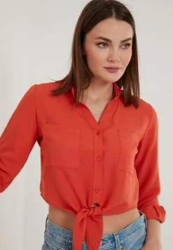 LELA REGULAR FIT - Camisa - Coral , Mujer -LELA Ventas 2024 fdd1760ef9134654a62480c0534f7d1b