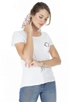 LELA Camiseta Estampada - White, Mujer